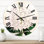 Orchidée blanche rétro III - Horloge murale traditionnelle