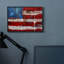 «Rustic United States Flag with Dist Paint Paint Drip» par Erin Ashley - reproduction d'art-52744998-52744999