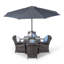 Karas 4 - Person Patio Dining Set Umbrella Hole Included Square Table with Cushions Included-39926015