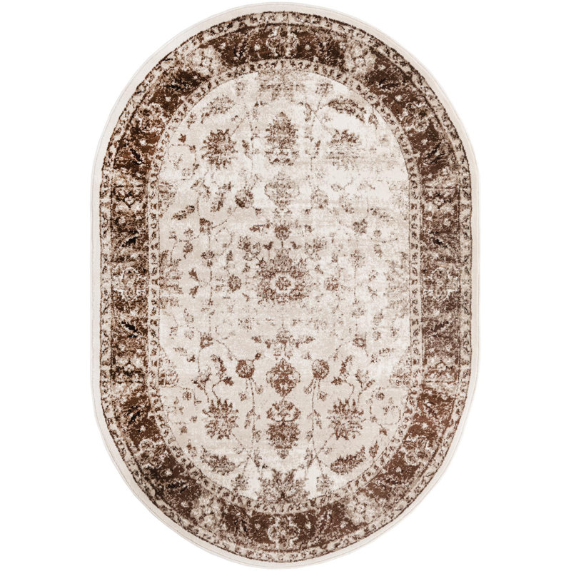 Emigdio Oriental Indoor Rug, Oval 4'1" x 6'1"