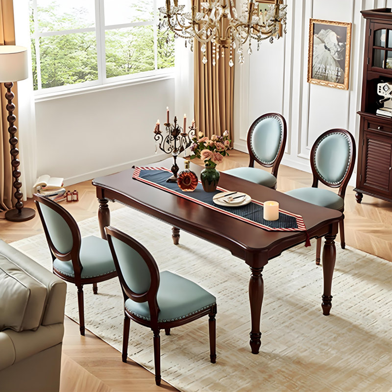 Antique solid wood table set