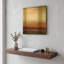 «Sunset 43» par Hilary Winfield, art mural en métal doré, 12 po x 12 po-1563816166