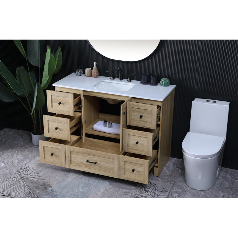 Soma 48" Single Bathroom Vanity Set, Mango Wood