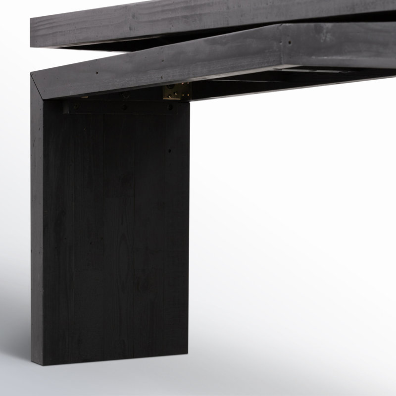 Matthes Console Table, 30.75" H x 78.75" W x 15" D, Aged Black Pine