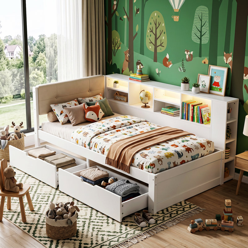 Smart Storage Daybeds Upholstered Velvet Daybed