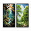 «Green Tree Oak Enchantment» - Ensemble de 2 impressions sur toile de chêne vert-1774198857-1774198837