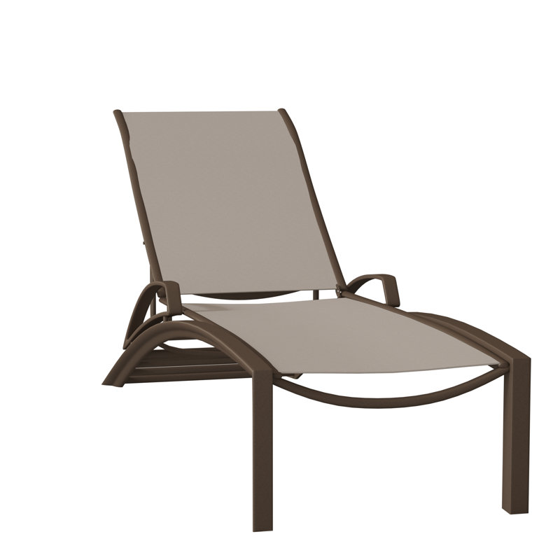 South Beach Outdoor Chaise Lounge, Shell, Sparkling Water