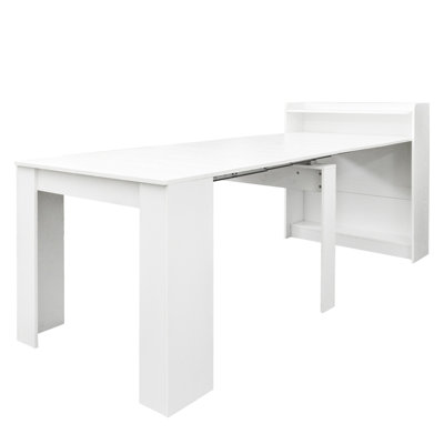 Table de salle à manger extensible moderne avec rangement pratique. 36,74 l x 98,43 l 40,29 h 130,07 lb Matériau. Et l'utilisateur. Convient à une cuisine, un salon ou un appartement. . Attrayant. Convient à la pièce