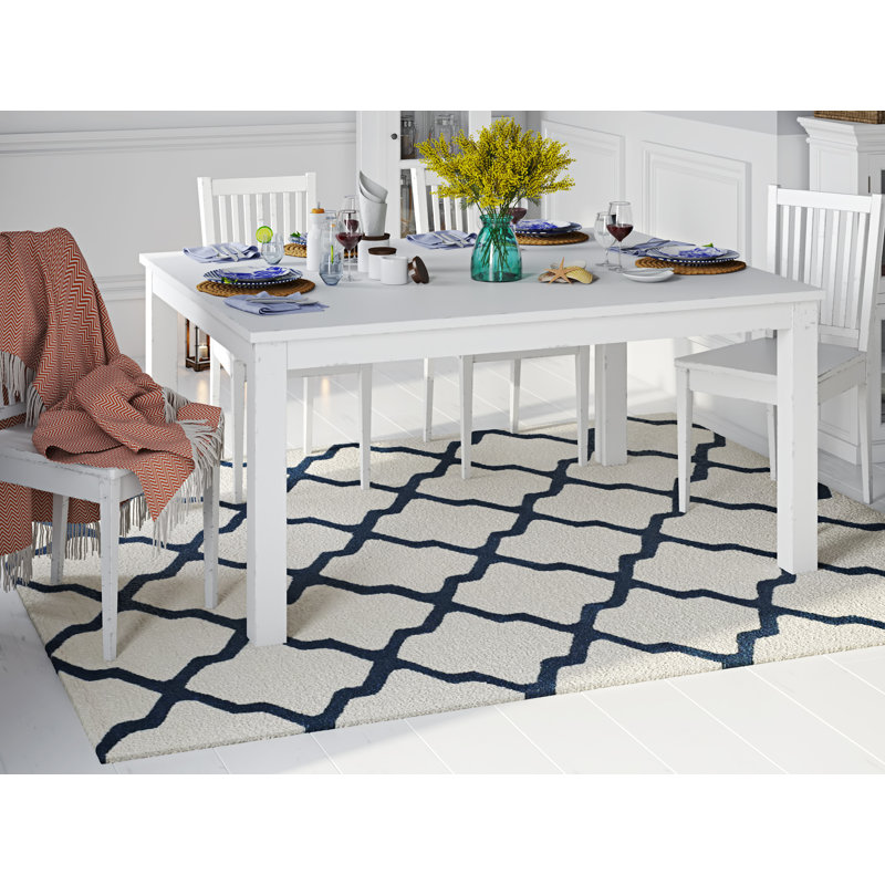 Darbonne Geometric Wool Hand Woven Area Rug, Rectangle 122 x 183 cm