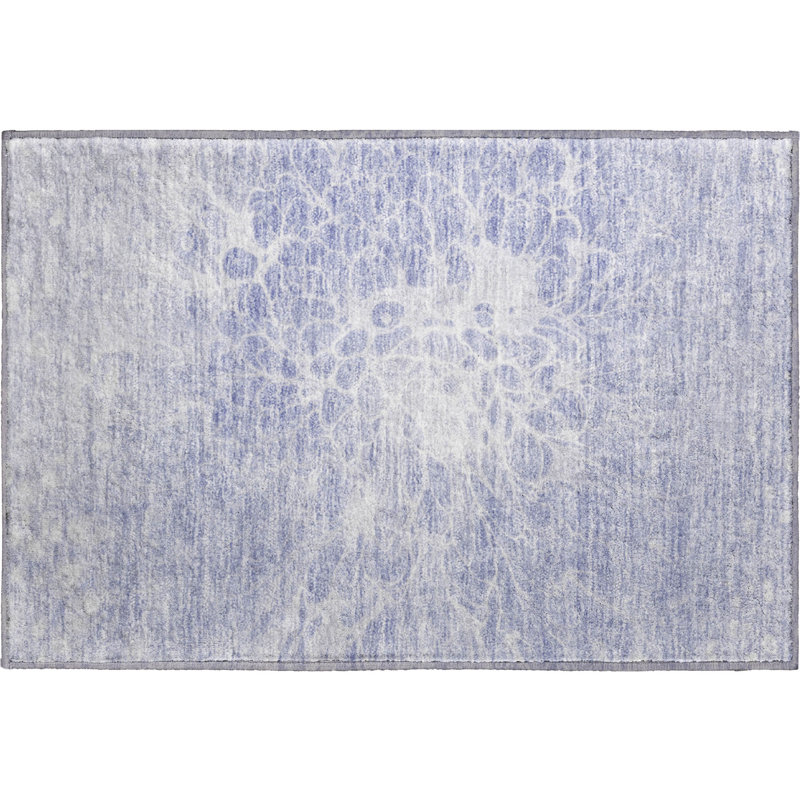 Premium Machine Washable Arnette Lavender Rug, Rectangle 1'8" x 2'6"