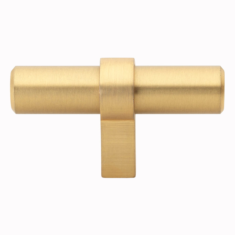 2 1/4" Length Bar Knob, Satin Gold