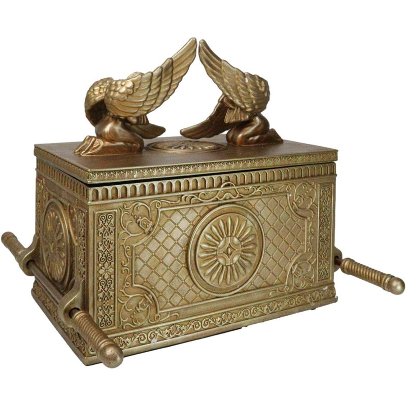 Matte Throne Of God Ark Of Covenant Model W/ Contents Trinket Box Figurine