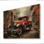 Camionnette rouge rétro Hauler III sur bois-1069664138