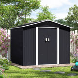 Remise de rangement pour outils l 8 pi x P 6 pi avec plancher, portes coulissantes verrouillables et évents