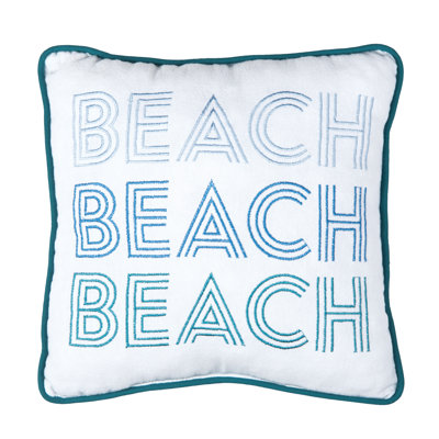 Retro Beach Petite Size Accent Throw Pillow