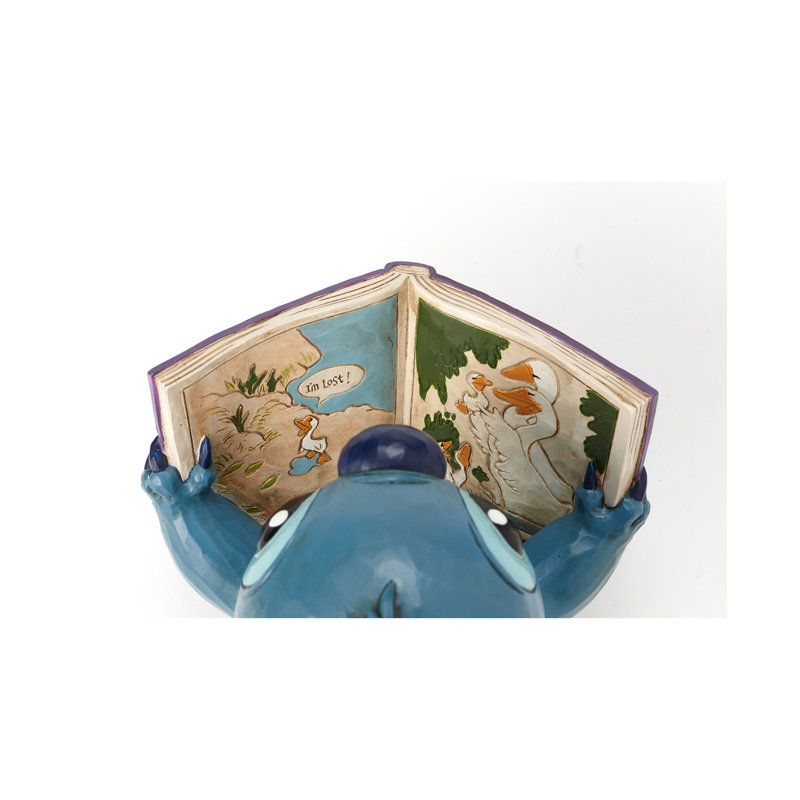 Disney Traditions Stitch with Storybook Figurine 5.75in H