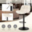 Stace Swivel Upholstered and Velvet Adjustable Height Bar Stool with Steel Frame-1723164167