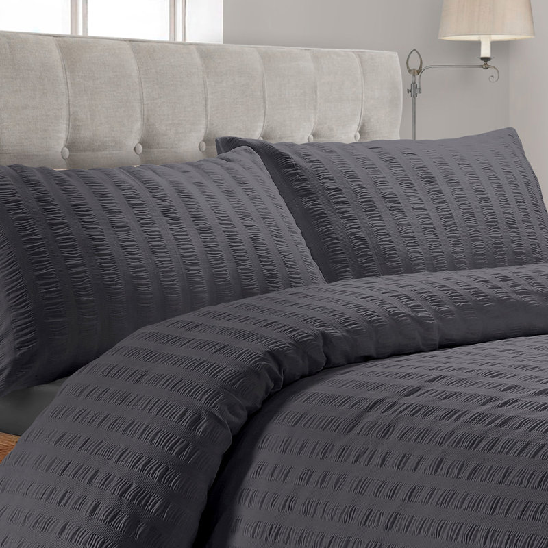 Aminah Plain Duvet Cover Set, White