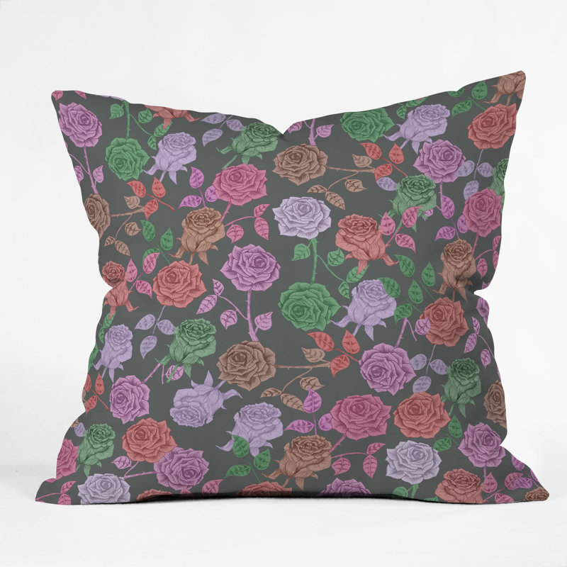 Housse de coussin carré et insert, 20 po x 20 po, Roses anciennes