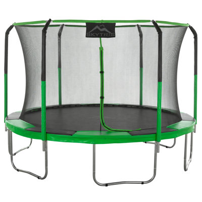 Plexalife 11 FT Round Trampoline Set with Premium Top-Ring Flex Frame Safety Enclosure System