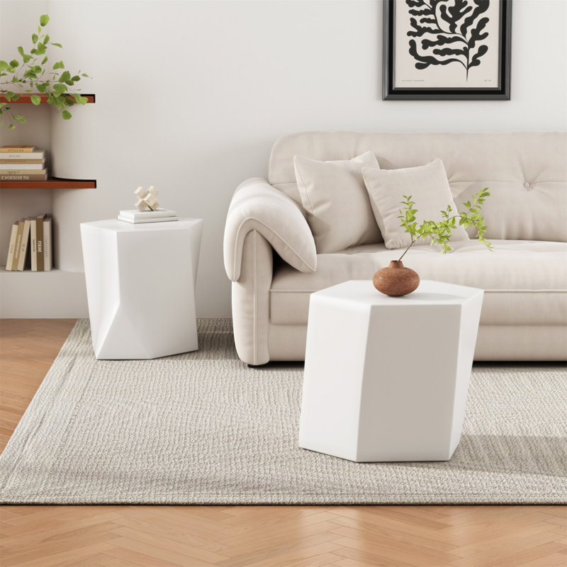 Ensemble de tables basses, Blanc