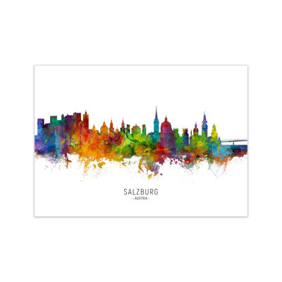 Salzburg Austria Skyline by Michael Tompsett - Print