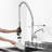 Deck Mount Commercial Kitchen Faucet With Pre-Rinse Sprayer And 10" Add-On Swing Spout