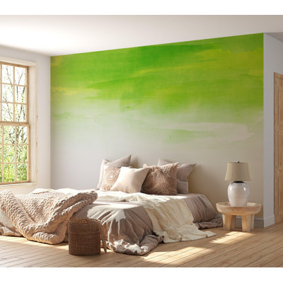 Premium Wallpaper Wall Mural - Abstract Green Watercolor