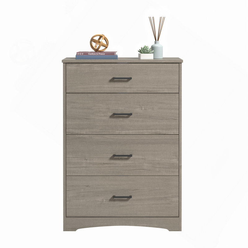 Commode 4 tiroirs, finition brune
