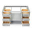 Base de meuble-lavabo simple 48 po Pawley en gris seulement-76034531