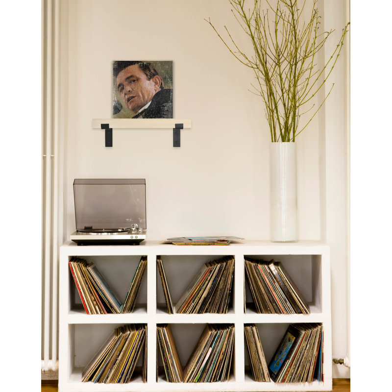 Rayne Record Display Shelves, 15x3x2, Raw