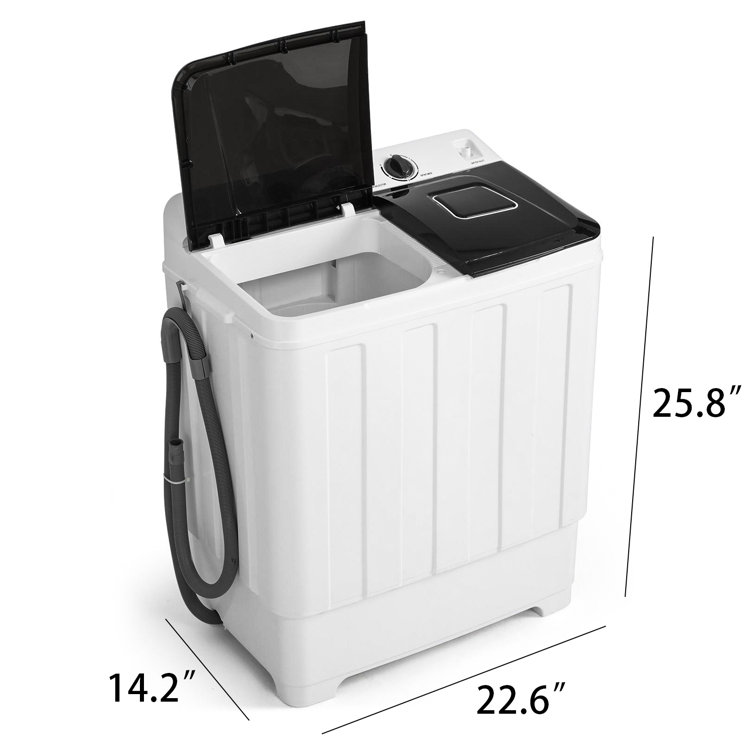 TABU 7.7lbs Mini Portable Washing Machine, Compact Washer with Timer  Control And Spinning Basket