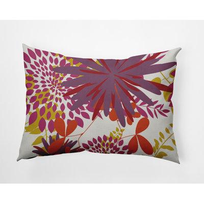 Floral Polyester Indoor/Outdoor Throw Pillow