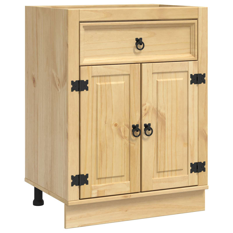 Vidaxl Cabinet With Storage SKI Honey Brown Solid Pine Wood Modern Furniture