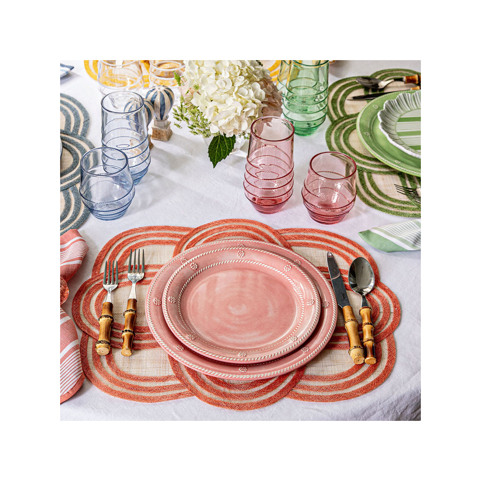 Berry & Thread Melamine Dessert/Salad Plate, Coral