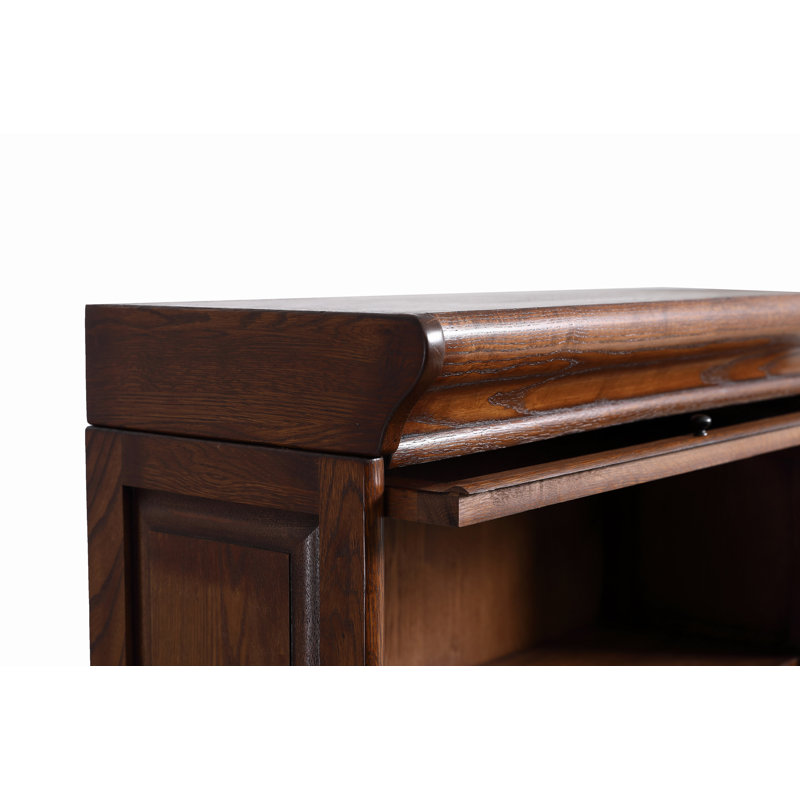 Sewell 52'' H x 33'' W Solid Wood Standard Bookcase, Cherry