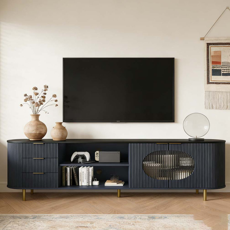Meuble télé 65 po, Bleu