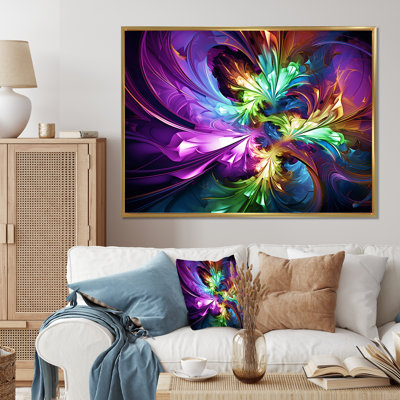 Mauve et vert fractal Fusion II - impression d'art mural fractal
