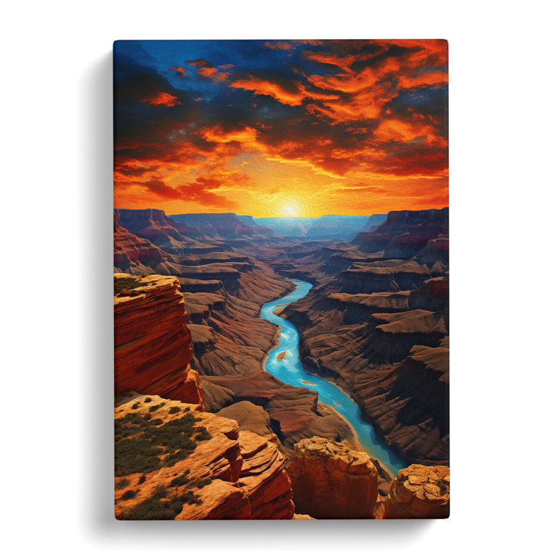 Grand Canyon Digital Art - Wrapped Canvas, 76cm H x 50cm W x 3cm D