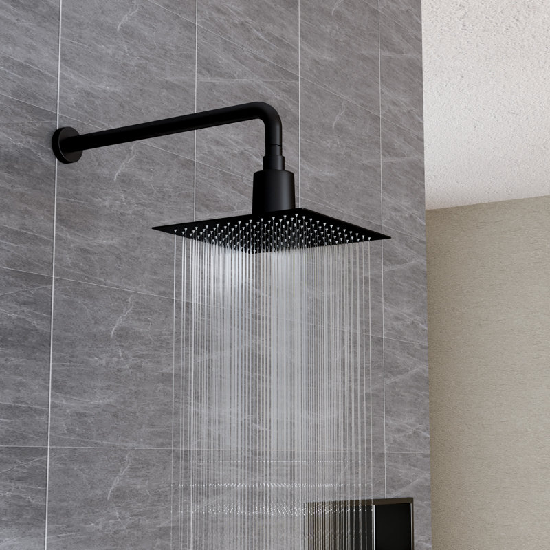 8 Inch Filter Shower Head High Pressure Rain Shower Head Stainless Steel Filter Square Shower Head Water Softener Filters Beads for Hard Water