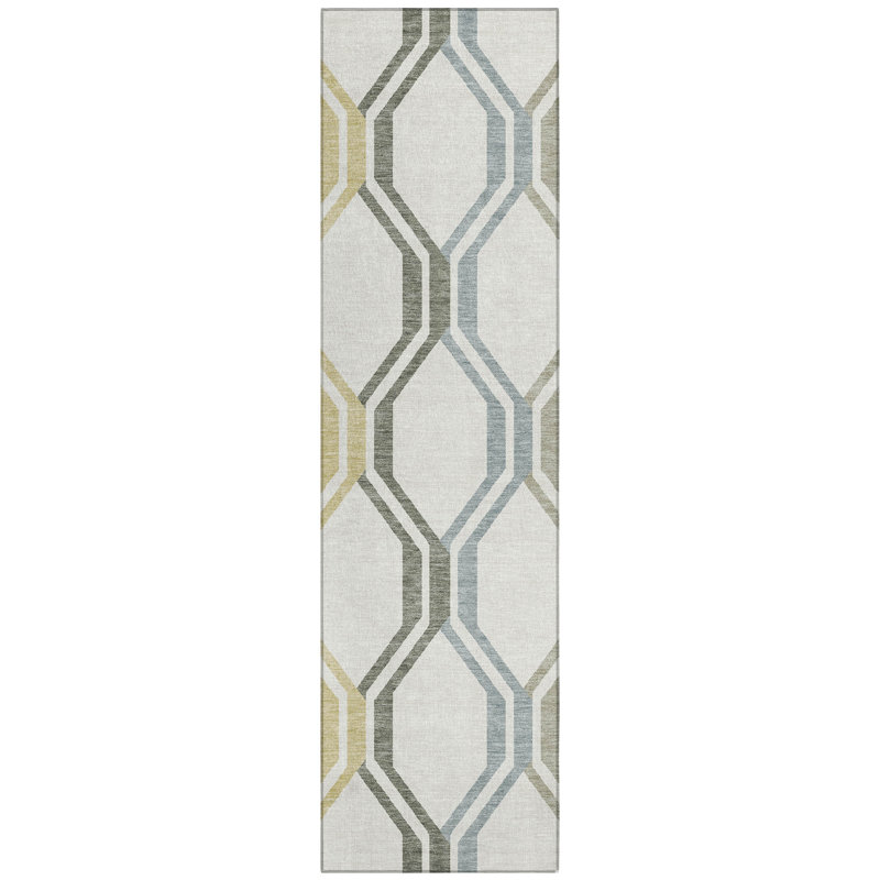 Machine Washable Indoor/Outdoor Chantille ACN2326 Mid-Century Modern Rug, Runner 2'3" x 7'6"