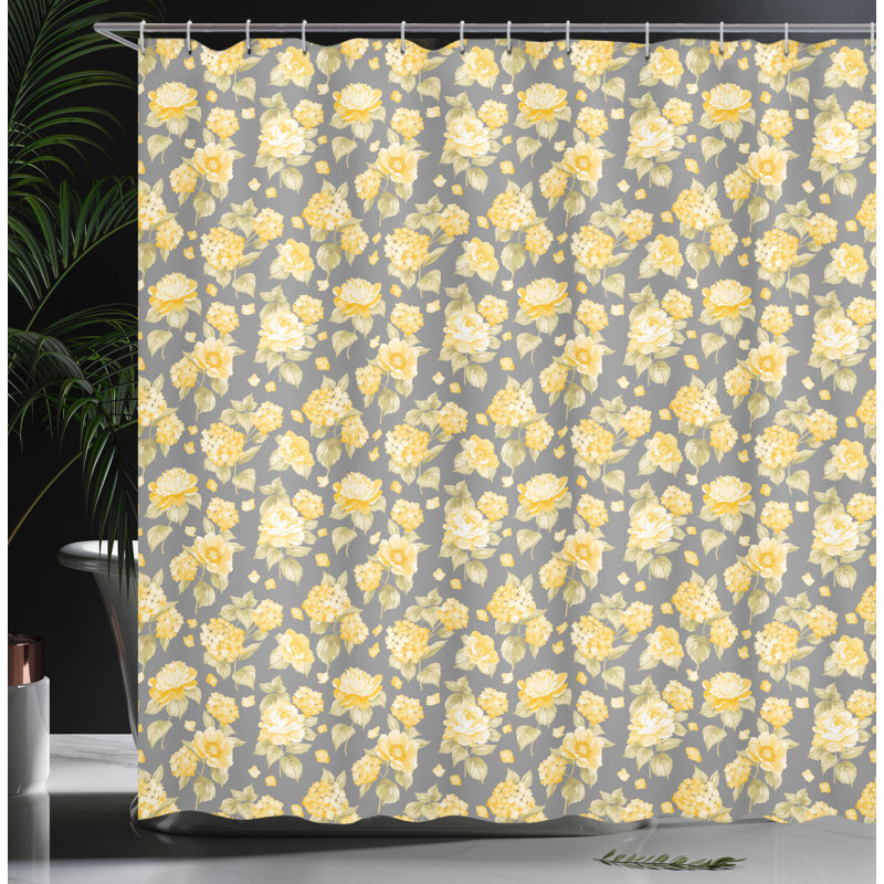 Shower Curtain with Hooks Included, 70"H x 69"W