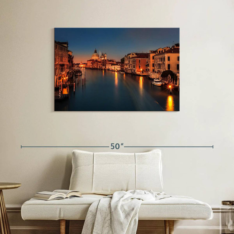Hannes Grand Canal au crépuscule, H 26 po x l 39 po