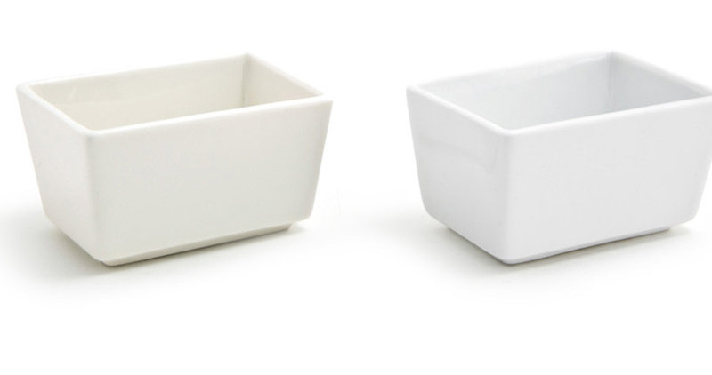 Mod Ceramic Sugar Packet Caddy, Euro White