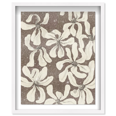 Dancing Jasmine Shadowbox Floral & Botanical Print by Oliver Gal, Black Frame, 16 x 20