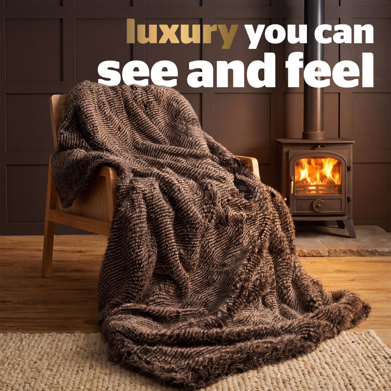 Silentnight Prestige Faux Fur Heated Throw Extra Large