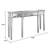 149.9cm Glass Top Console Table