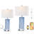 Table Lamp Set With Touch Control, Led Bulbs, Usb Ports
