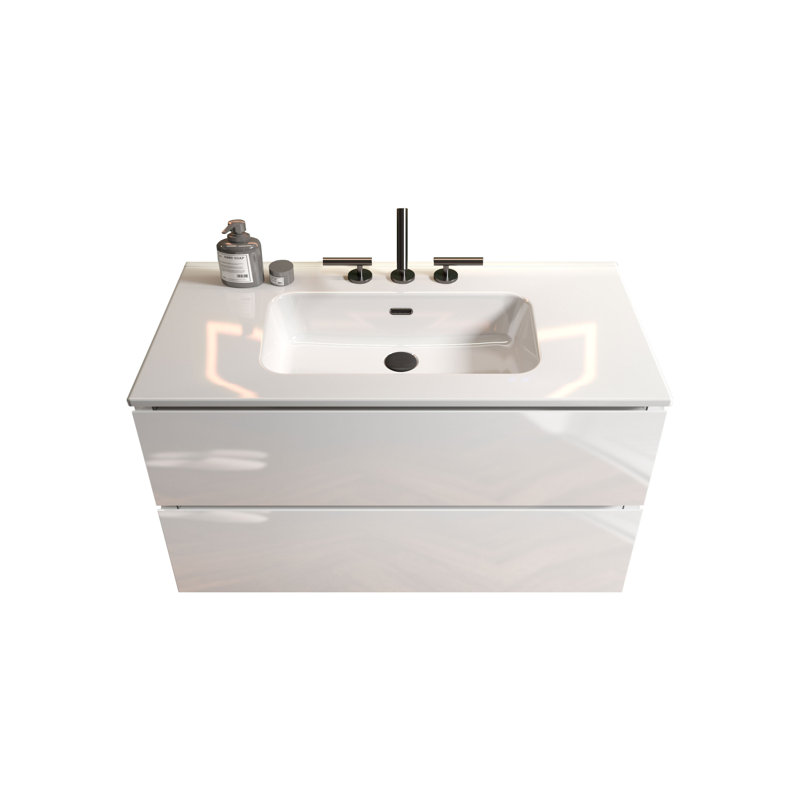 Bernfel Wall-Mounted Bathroom Vanity with Sink