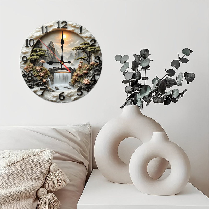 Horloge murale cascade